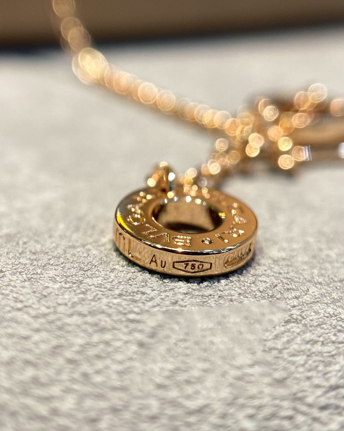 [⭐Hevara Jewelry]DREAM MOP DIAMOND PAVED PINK GOLD NECKLACE