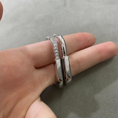 [Hevara Jewelry]LOCK MEDIUM DIAMNOND EARRINGS