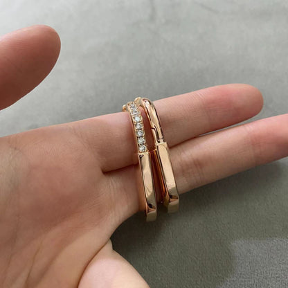 [Hevara Jewelry]LOCK MEDIUM DIAMNOND EARRINGS