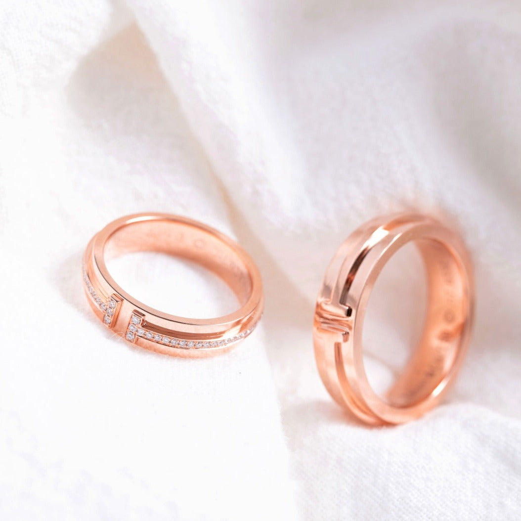 [Hevara Jewelry]T PINK GOLD RING