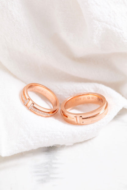 [Hevara Jewelry]T PINK GOLD RING