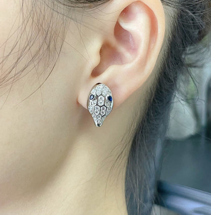 [⭐Hevara Jewelry]SERPENT DIAMOND STUD EARRINGS