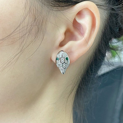 [⭐Hevara Jewelry]SERPENT DIAMOND STUD EARRINGS