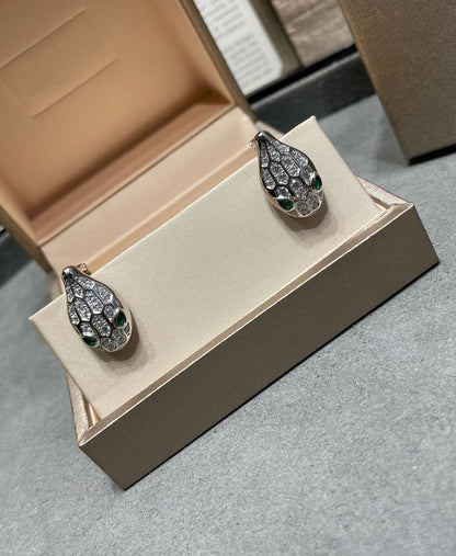 [⭐Hevara Jewelry]SERPENT DIAMOND STUD EARRINGS