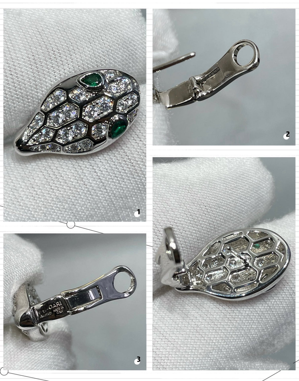 [⭐Hevara Jewelry]SERPENT DIAMOND STUD EARRINGS