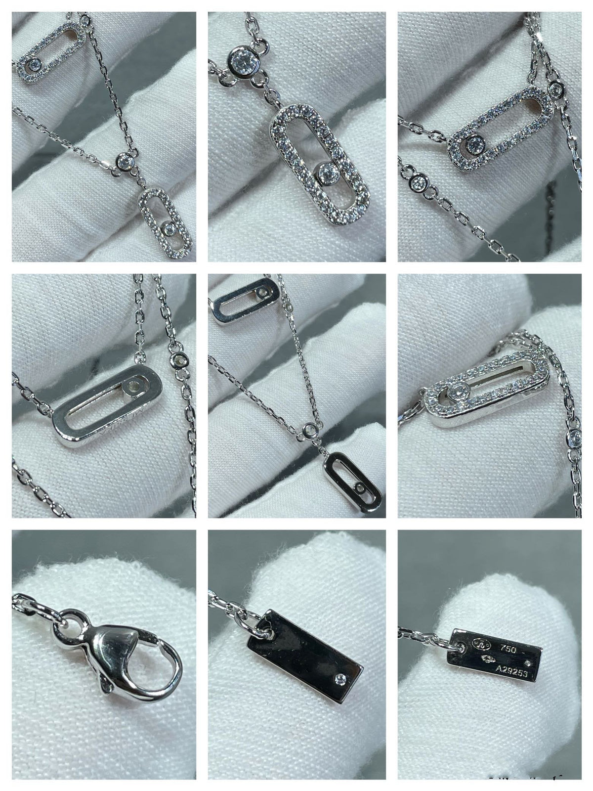 [⭐Hevara Jewelry]MOVE 2 ROW DIAMOND NECKLACE