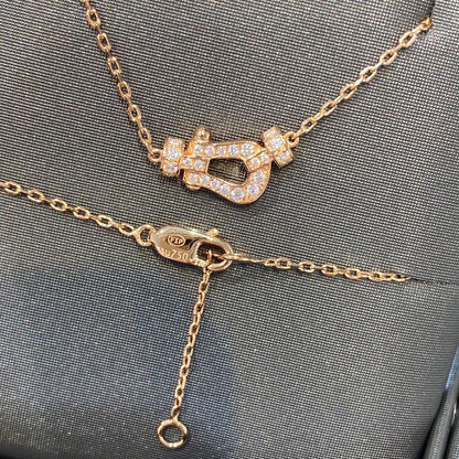 [⭐Hevara Jewelry]FORCE 10 DIAMOND PINK GOLD NECKLACE MINI MODEL