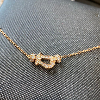 [⭐Hevara Jewelry]FORCE 10 DIAMOND PINK GOLD NECKLACE MINI MODEL