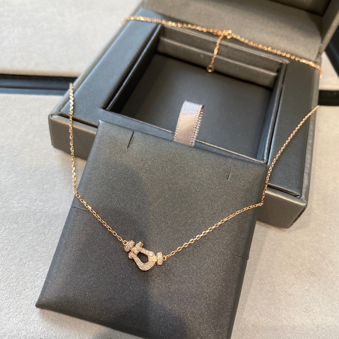[⭐Hevara Jewelry]FORCE 10 DIAMOND PINK GOLD NECKLACE MINI MODEL