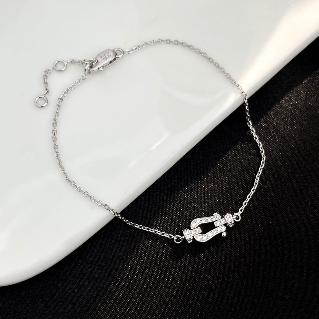 [⭐Hevara Jewelry]FORCE 10 FULL DIAMOND BUCKLE CHAIN LINK MINI MODEL