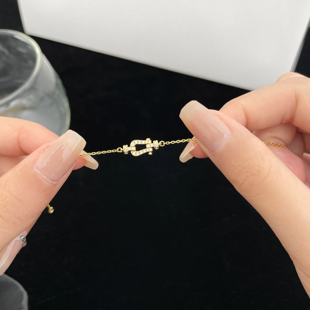 [⭐Hevara Jewelry]FORCE 10 FULL DIAMOND BUCKLE CHAIN LINK MINI MODEL
