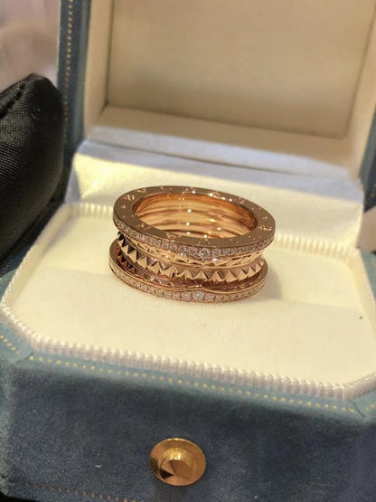 [⭐Hevara Jewelry]ZERO 1 ROCK DIAMOND PINK GOLD