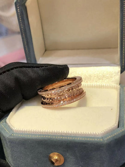 [⭐Hevara Jewelry]ZERO 1 ROCK DIAMOND PINK GOLD