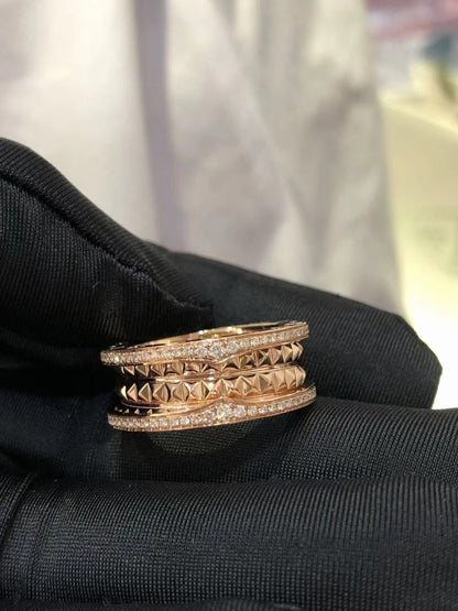 [⭐Hevara Jewelry]ZERO 1 ROCK DIAMOND PINK GOLD