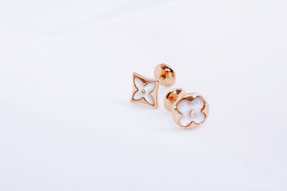 [⭐Hevara Jewelry]STAR AND SUN PINK GOLD MOP STUD EARRINGS