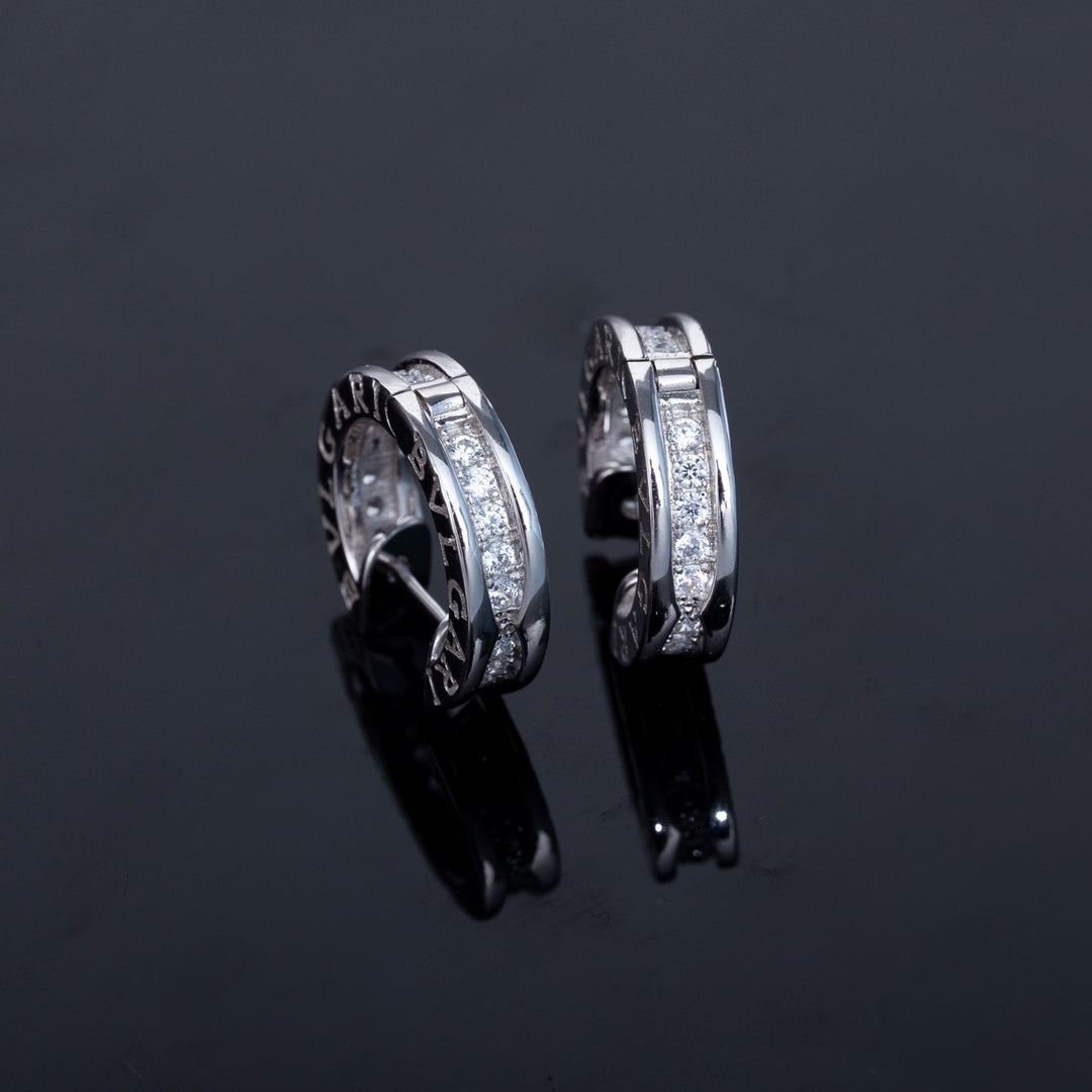 [⭐Hevara Jewelry]ZERO 1 MINI SILVER DIAMOND EARRINGS
