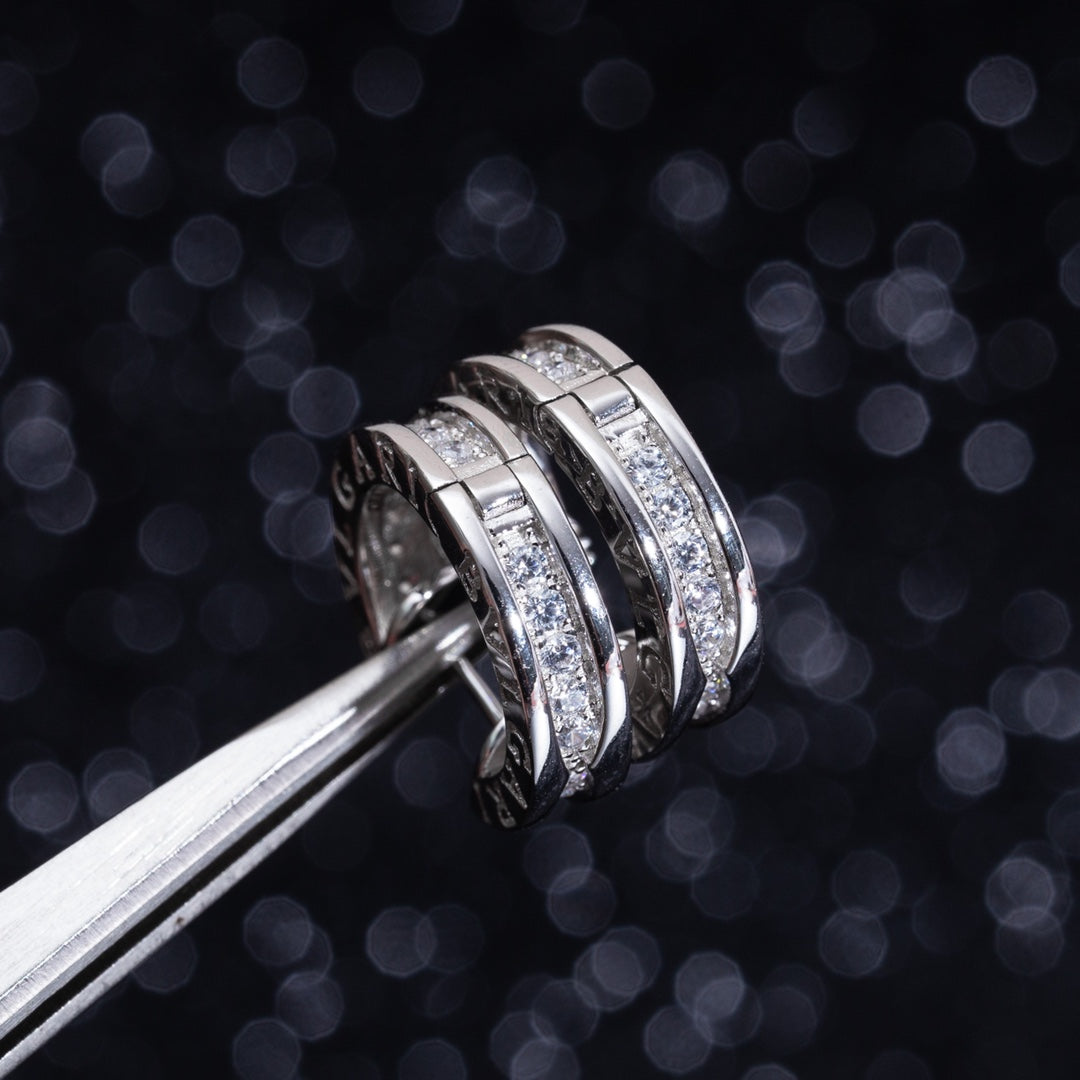 [⭐Hevara Jewelry]ZERO 1 MINI SILVER DIAMOND EARRINGS