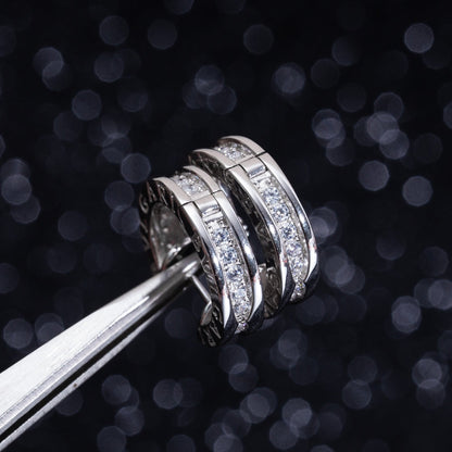 [⭐Hevara Jewelry]ZERO 1 MINI SILVER DIAMOND EARRINGS