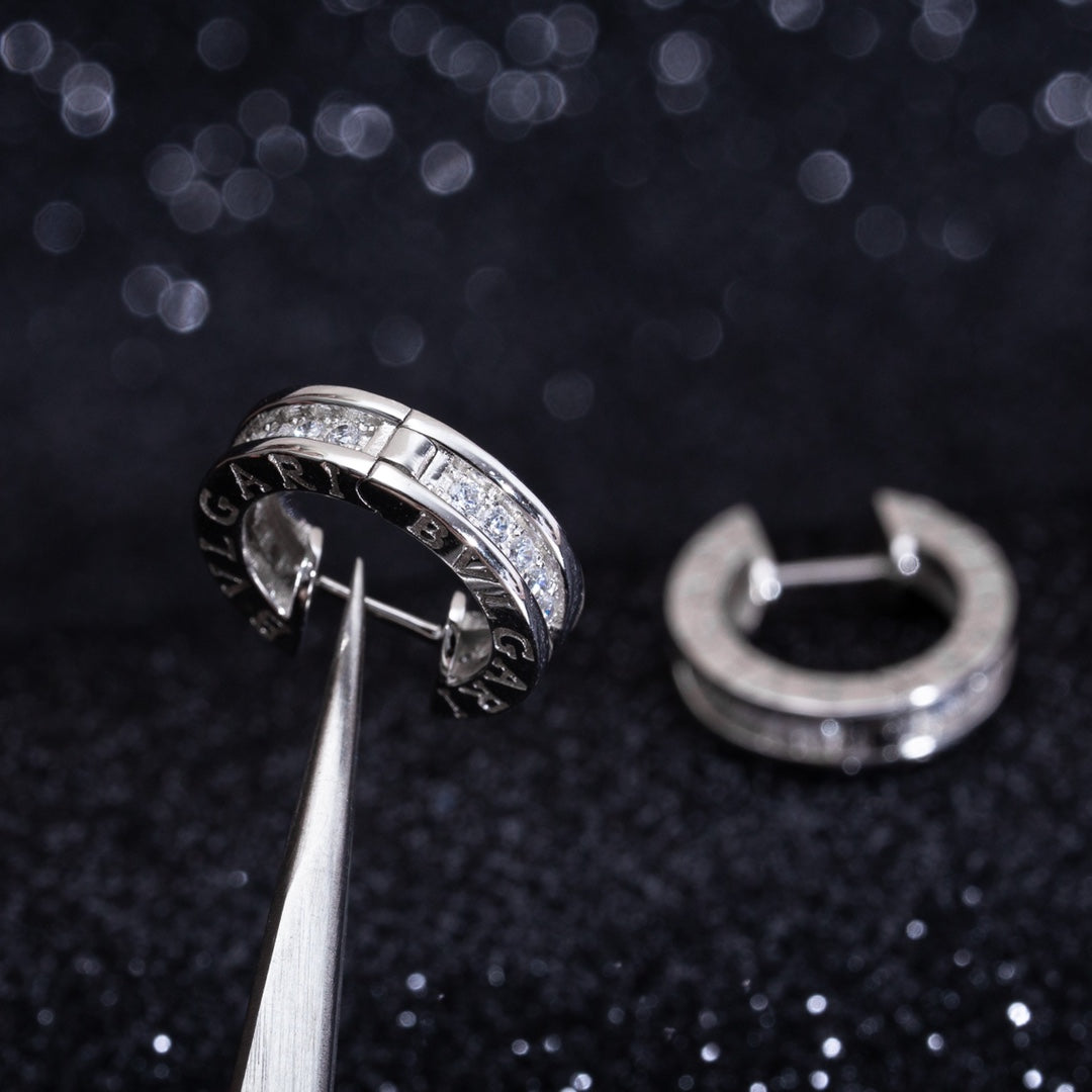 [⭐Hevara Jewelry]ZERO 1 MINI SILVER DIAMOND EARRINGS