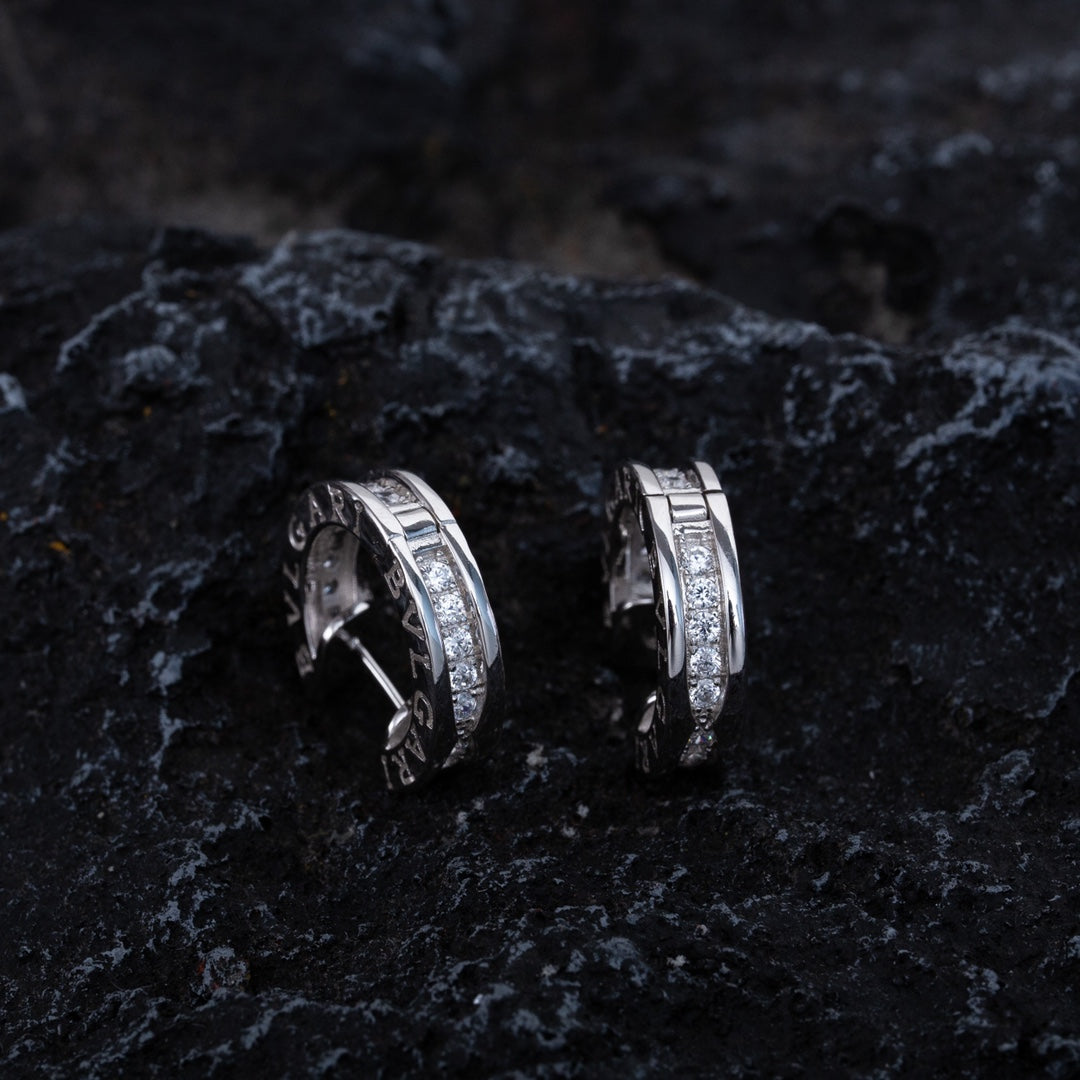 [⭐Hevara Jewelry]ZERO 1 MINI SILVER DIAMOND EARRINGS