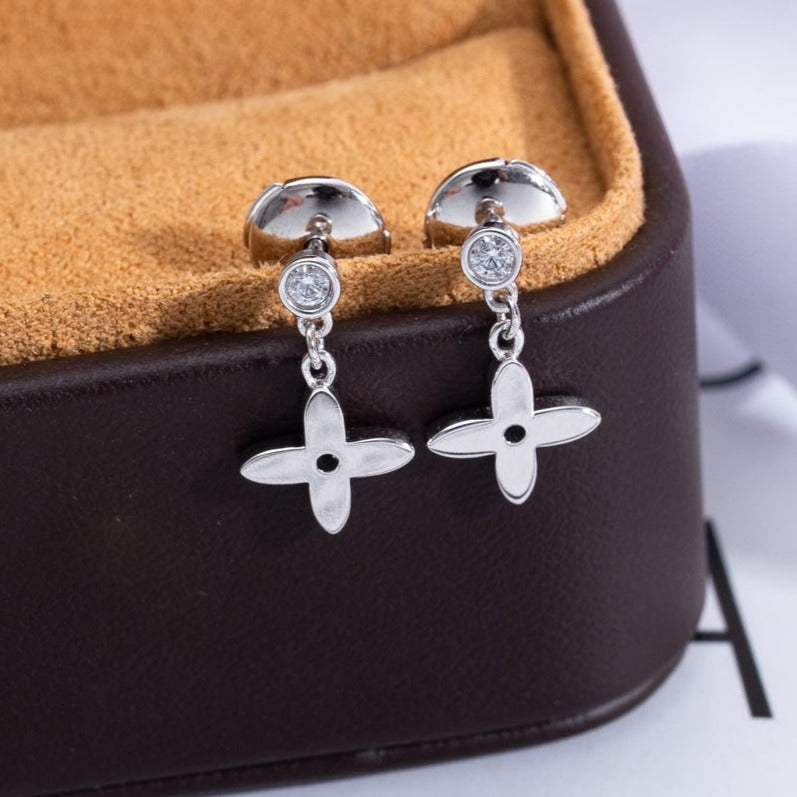 [⭐Hevara Jewelry]VIDYLLE SILVER DIAMOND MINI DROP EARRINGS