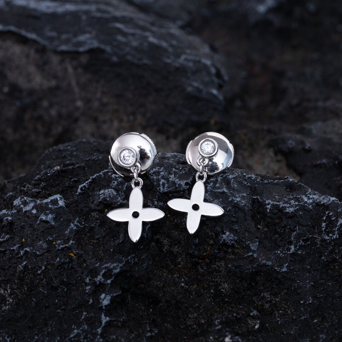 [⭐Hevara Jewelry]VIDYLLE SILVER DIAMOND MINI DROP EARRINGS