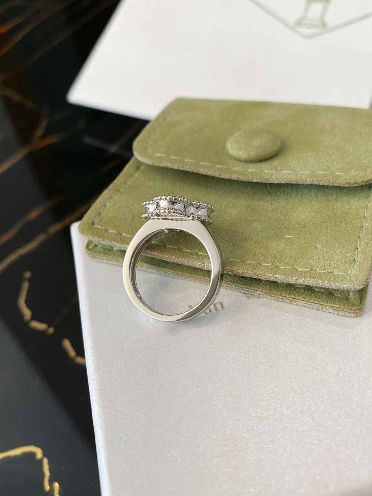 [⭐Hevara Jewelry]CLOVER SILVER RING