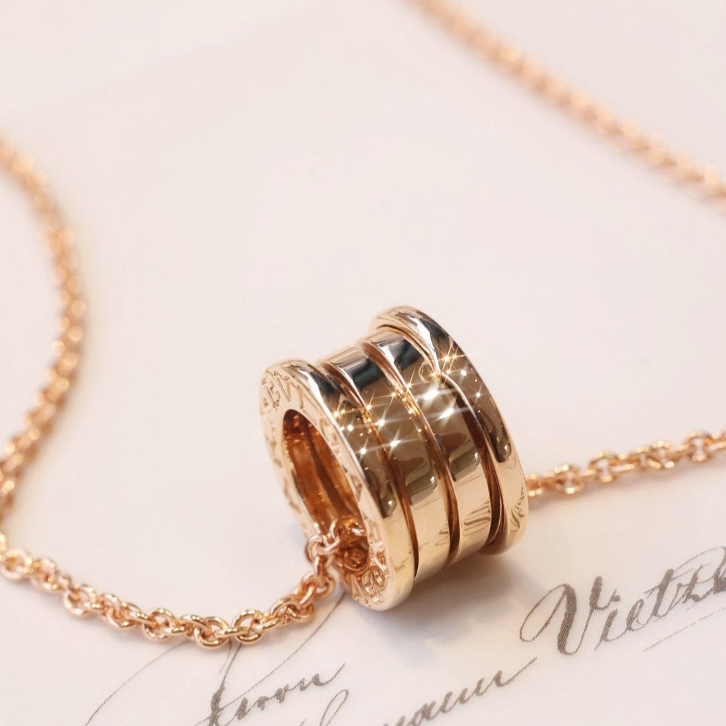 [⭐Hevara Jewelry]ZERO 1 PINK GOLD NECKLACE