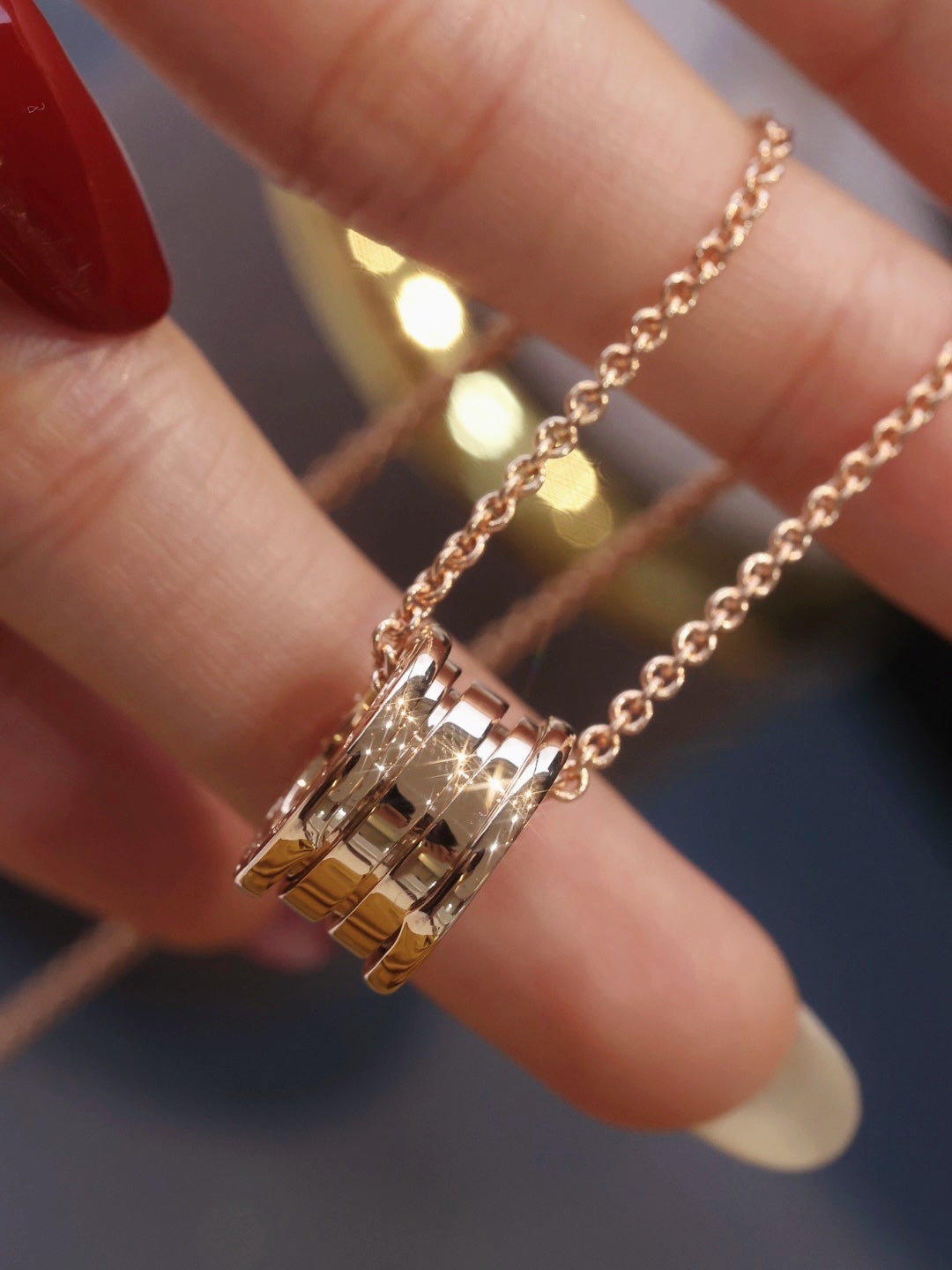 [⭐Hevara Jewelry]ZERO 1 PINK GOLD NECKLACE
