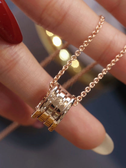 [⭐Hevara Jewelry]ZERO 1 PINK GOLD NECKLACE