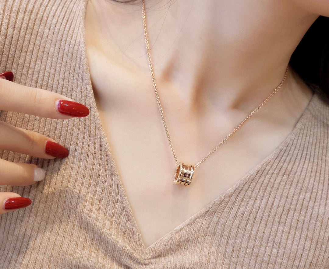 [⭐Hevara Jewelry]ZERO 1 PINK GOLD NECKLACE