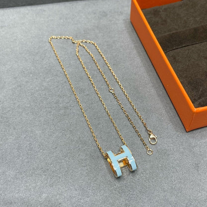 [⭐Hevara Jewelry]POP H SKY BLUE NECKLACE