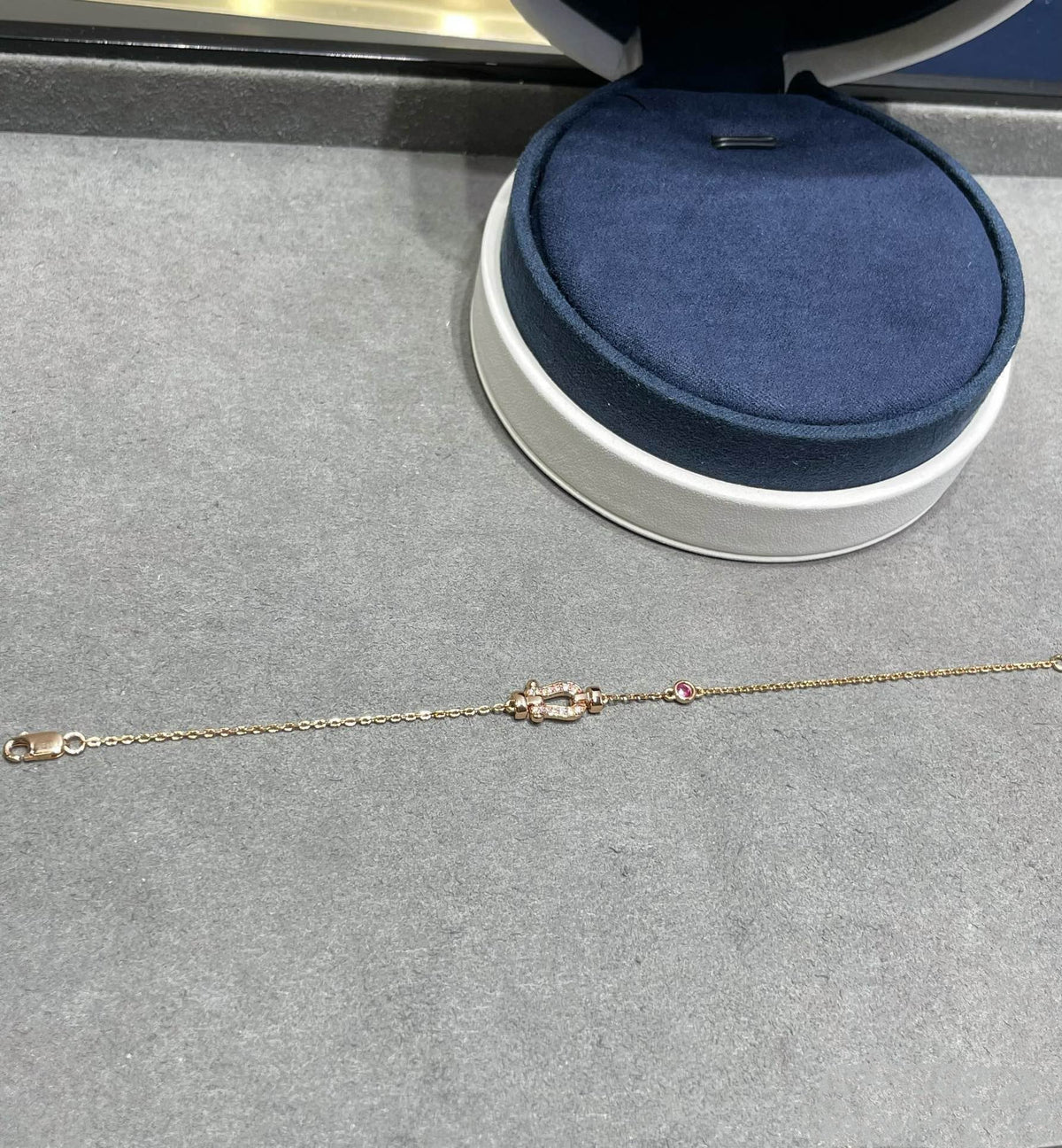[⭐Hevara Jewelry]FORCE 10 DIAMOND CHAIN LINK PINK GOLD BRACELET