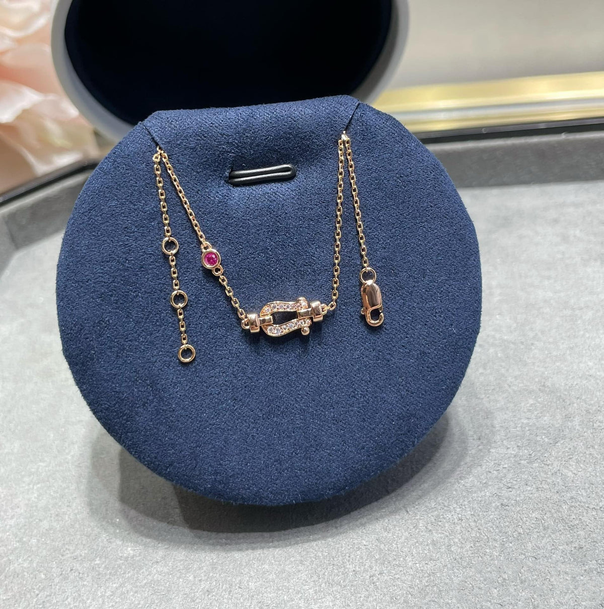 [⭐Hevara Jewelry]FORCE 10 DIAMOND CHAIN LINK PINK GOLD BRACELET