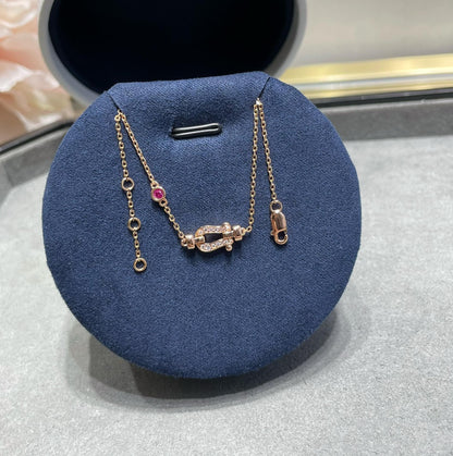 [⭐Hevara Jewelry]FORCE 10 DIAMOND CHAIN LINK PINK GOLD BRACELET