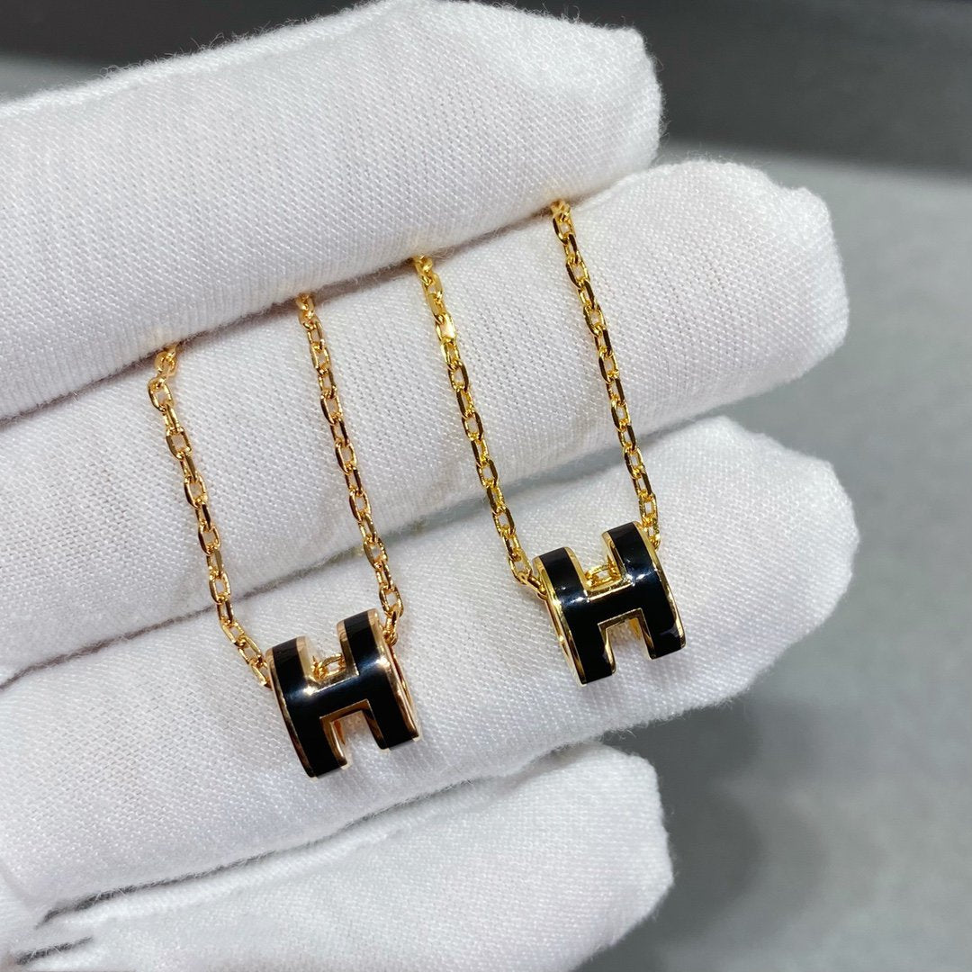 [⭐Hevara Jewelry]MINI POP H NECKLACE
