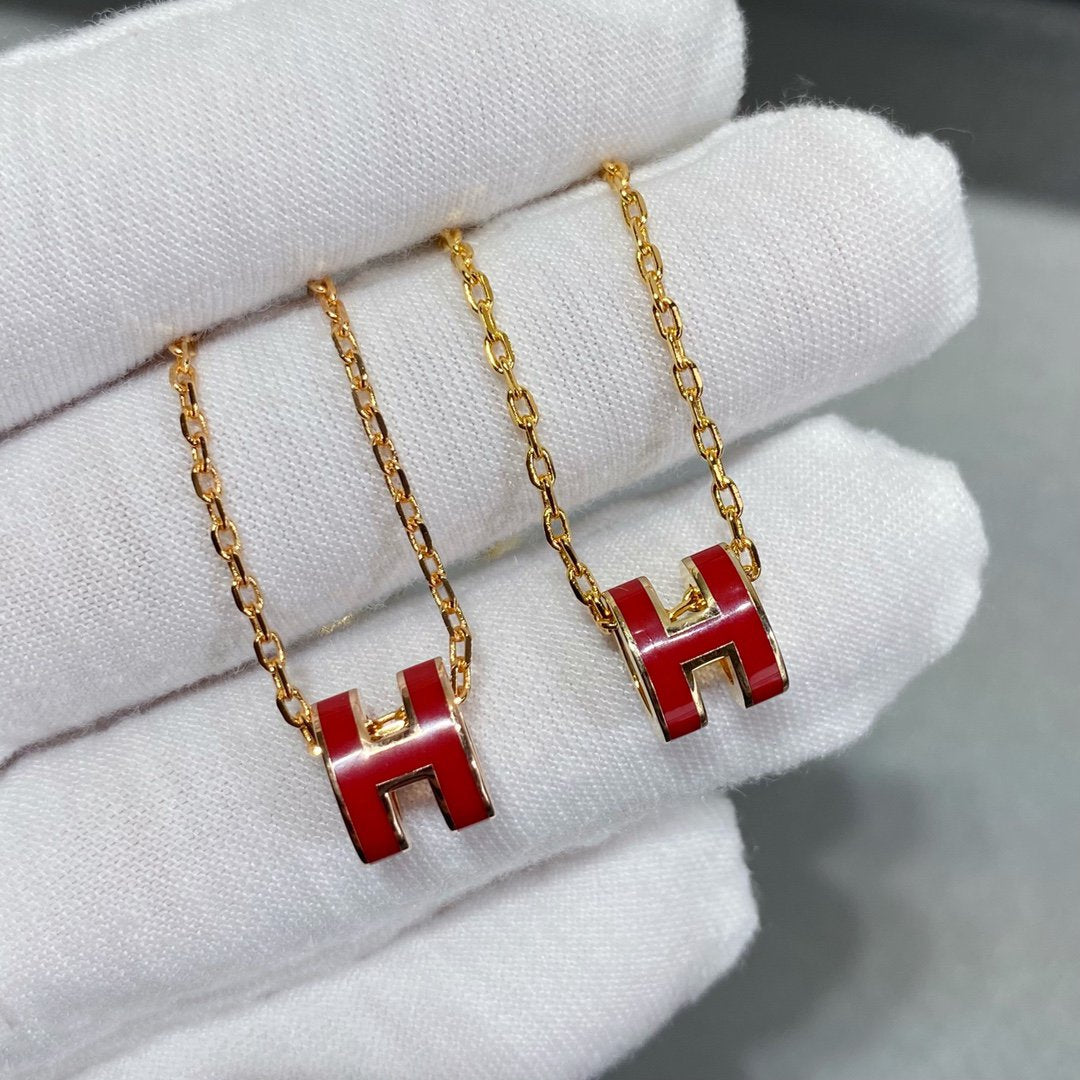 [⭐Hevara Jewelry]MINI POP H NECKLACE