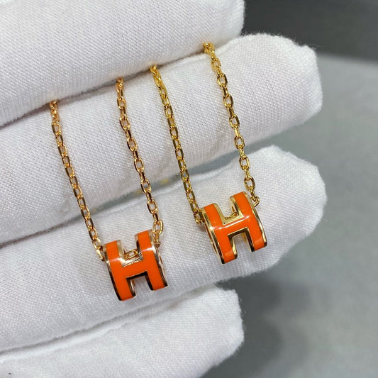 [⭐Hevara Jewelry]MINI POP H NECKLACE