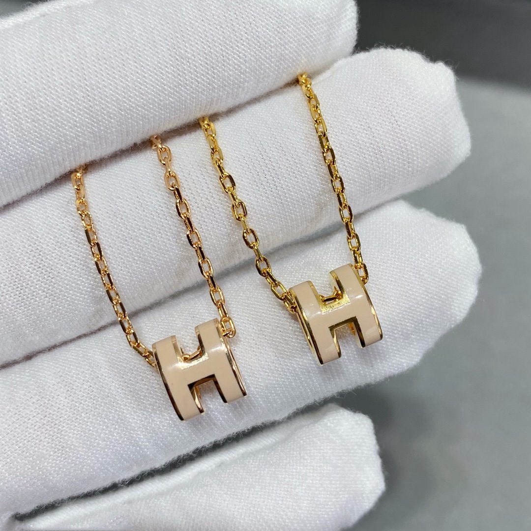 [⭐Hevara Jewelry]MINI POP H NECKLACE