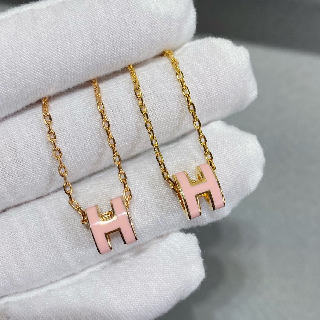 [⭐Hevara Jewelry]MINI POP H NECKLACE