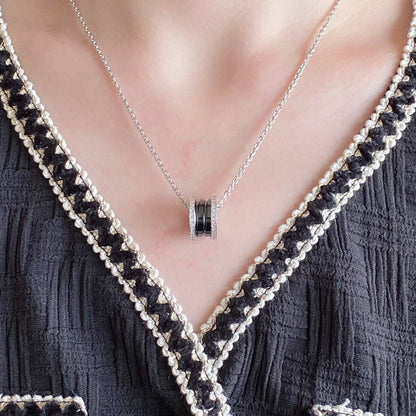 [⭐Hevara Jewelry]ZERO 1 DIAMOND CERAMIC NECKLACE