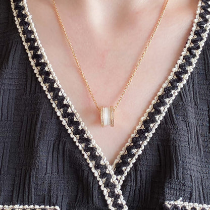[⭐Hevara Jewelry]ZERO 1 DIAMOND CERAMIC NECKLACE