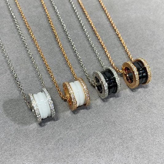 [⭐Hevara Jewelry]ZERO 1 DIAMOND CERAMIC NECKLACE