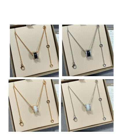 [⭐Hevara Jewelry]ZERO 1 DIAMOND CERAMIC NECKLACE