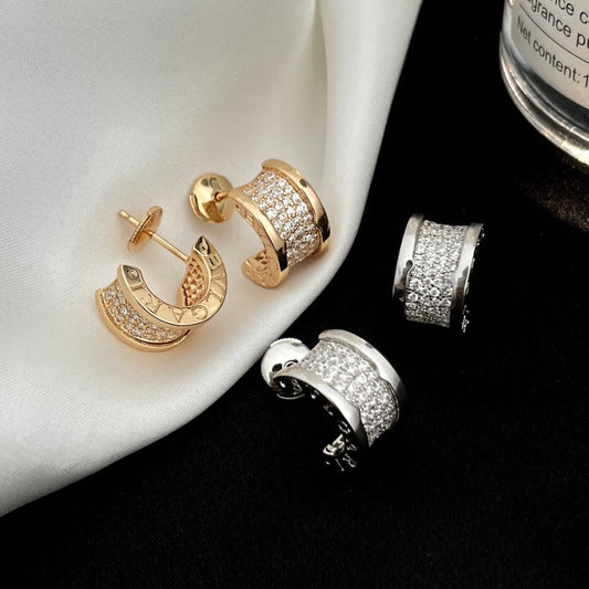 [⭐Hevara Jewelry]ZERO 1 DIAMOND PAVED EARRINGS