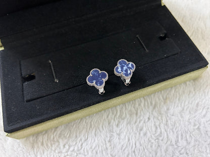 [⭐Hevara Jewelry]CLOVER PIETERSITE MEDIUM STUD EARRINGS