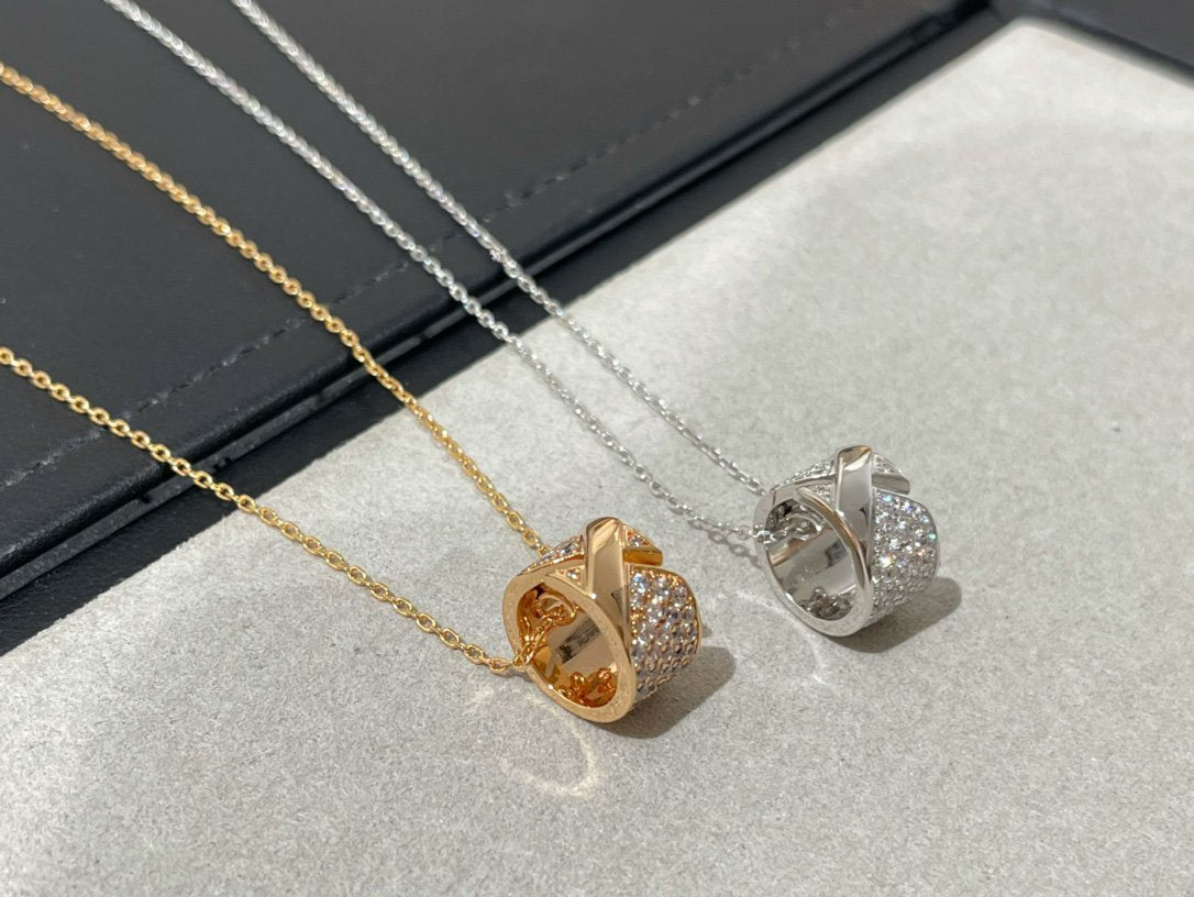[⭐Hevara Jewelry]LIENS EVIDENCE DIAMOND PAVED NECKLACE