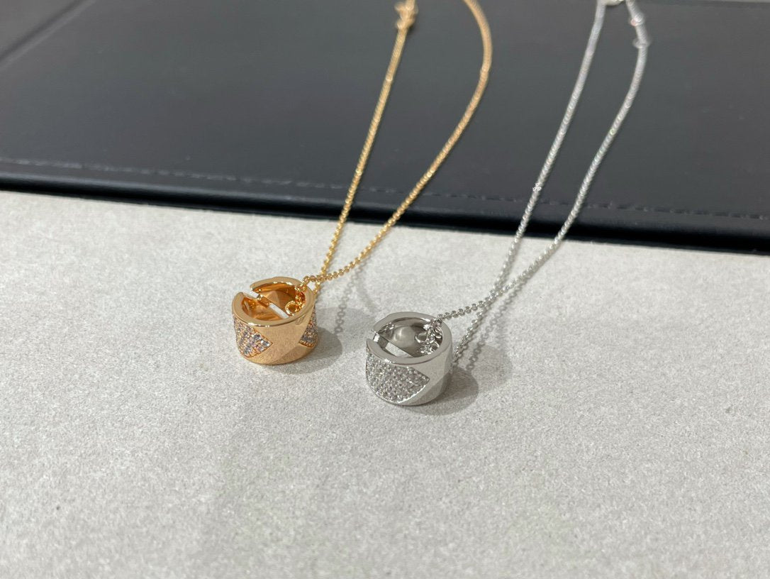 [⭐Hevara Jewelry]LIENS EVIDENCE DIAMOND PAVED NECKLACE