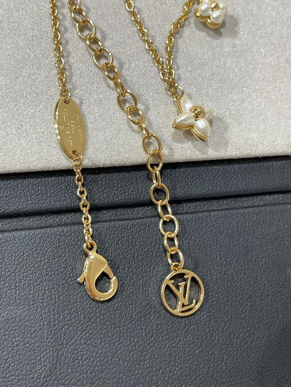 [⭐Hevara Jewelry]FLOWERGRAM GOLD MOP DOUBLE ROW NECKLACE