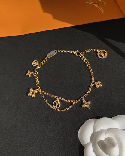 [⭐Hevara Jewelry]BLOOMING PINK GOLD MOP BRACELET